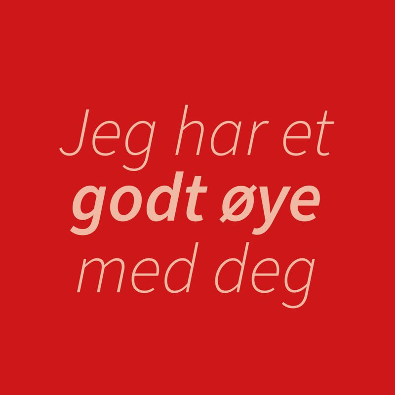 Kort dobbel -Jeg har et godt øye med deg